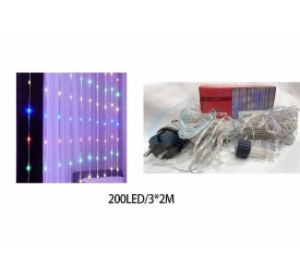 LUCES DE CORTINA DE NAVIDAD3*2?MULTICOLOR