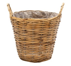 MACETERO ALTO CUBO MIMBRE NATURAL D19H16