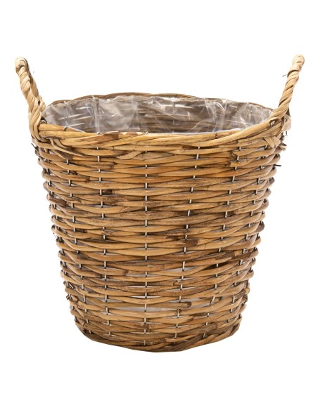 MACETERO ALTO CUBO MIMBRE NATURAL D19H16