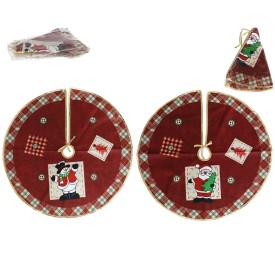 MANTA ÃRBOL NAVIDAD CUADROS 90CM 2 SRT