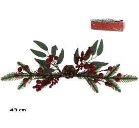 GUIRNALDA PUERTA BAYAS ROJAS 43CM