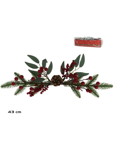 GUIRNALDA PUERTA BAYAS ROJAS 43CM