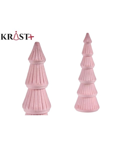 ARBOL NAVIDAD GRANDE CON TERCIOPELO ROSA