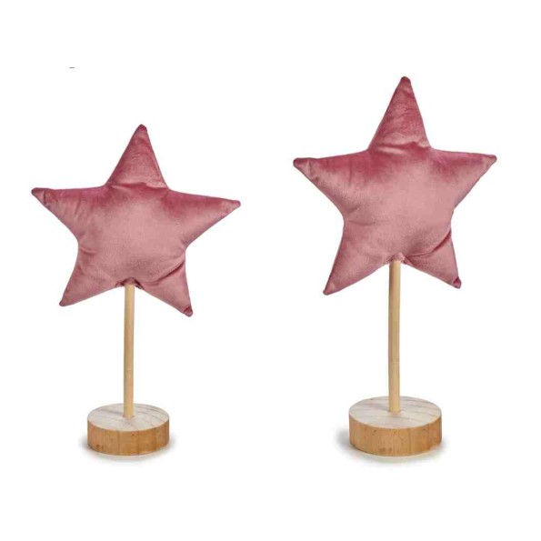 FIGURA ESTRELLA NAVIDAD MED ROSA