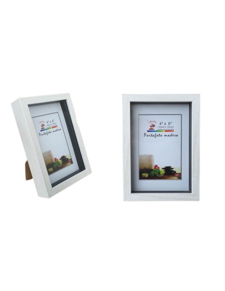 PORTAFOTO MADERA FONDO ANCHO 15X20CM(12/36)