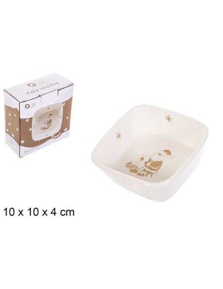 CUENCO CERAMICA NAVIDAD ORO NEW 10x10cm