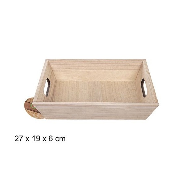 CAJA MADERA NATURAL 27x19x6cm