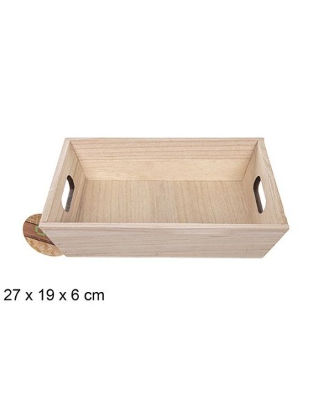 CAJA MADERA NATURAL 27x19x6cm