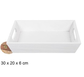 CAJA MADERA BLANCA 30x20x6cm