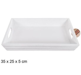 CAJA MADERA CON RANURA BLANCA 35x25x5cm