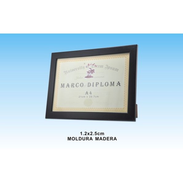 MARCO DIPLOMA A4 NEGRO DM-874(12/24)