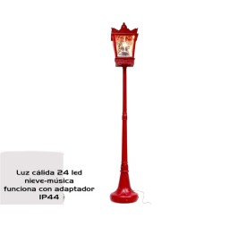 FAROLA 24LED CON NIEVE Y MÚSICA 185CM