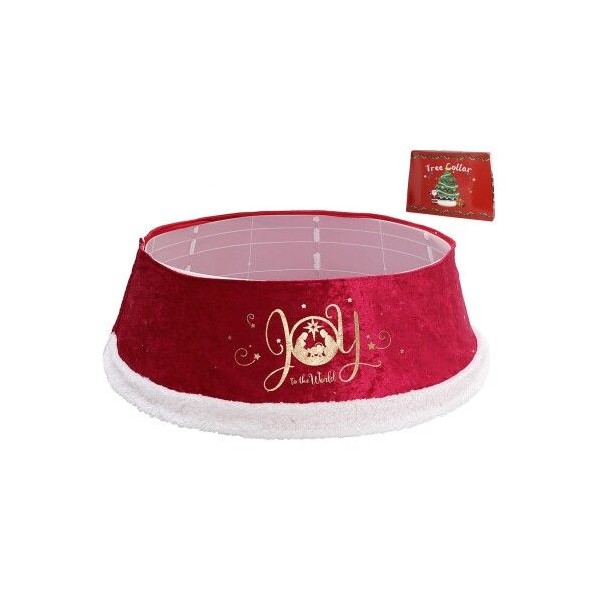 FALDON ARBOL NAVIDAD ROJO JOY 122X26X1CM