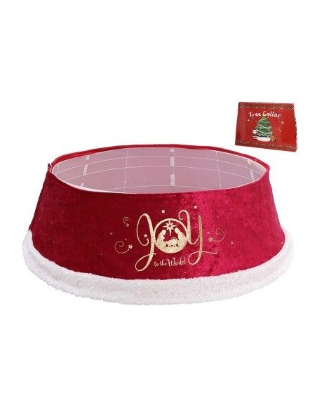 FALDON ARBOL NAVIDAD ROJO JOY 122X26X1CM