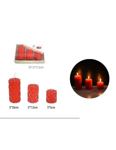 VELA CILINDRO ROJO