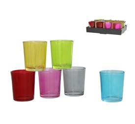 PORTAVELAS CRISTAL RED. LINARES 5,6X6,8CM 6 S