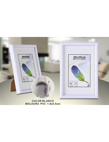 PORTAFOTO BLANCO PVC-604 20*30CM(12/24)