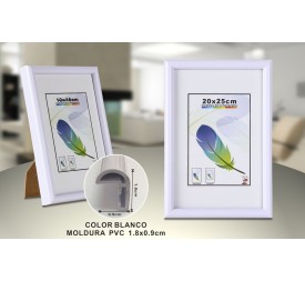 PORTAFOTO BLANCO PVC-604 20*25CM(12/24)