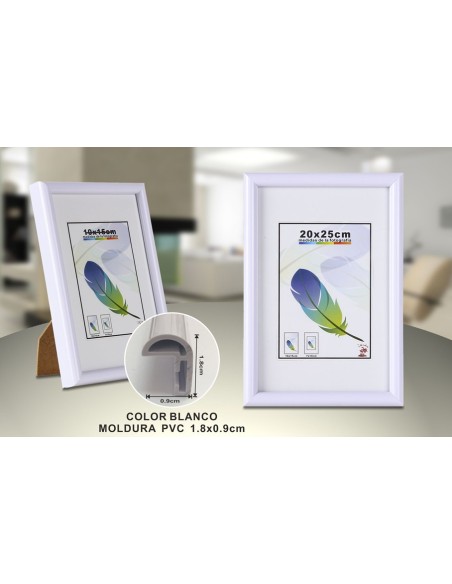 PORTAFOTO BLANCO PVC-604 20*25CM(12/24)