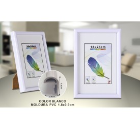 PORTAFOTO BLANCO PVC-604 18*24CM(12/24)