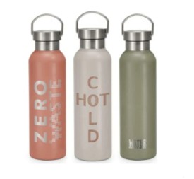 BOTELLA INOX 7X7X27 500ML DOBLE PARED 3 SURT.