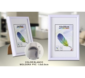PORTAFOTO BLANCO PVC-604 15*20CM(12/36)