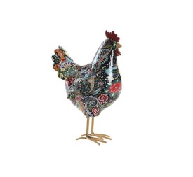 FIGURA RESINA 11X7X17,4 GALLINA MULTICOLOR