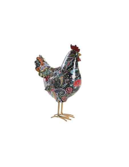 FIGURA RESINA 11X7X17,4 GALLINA MULTICOLOR