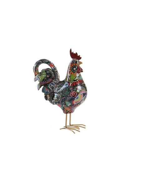 FIGURA RESINA 16,4X9X24 GALLO MULTICOLOR