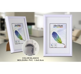PORTAFOTO BLANCO PVC-604 10*15CM(15/60)