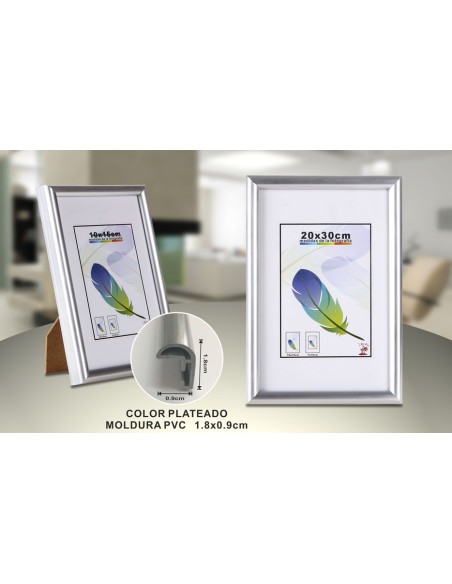 PORTAFOTO PLATA PVC-601 20*30CM(12/24)