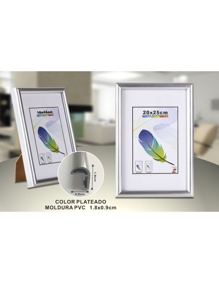 PORTAFOTO PLATA PVC-601 20*25CM(12/24)