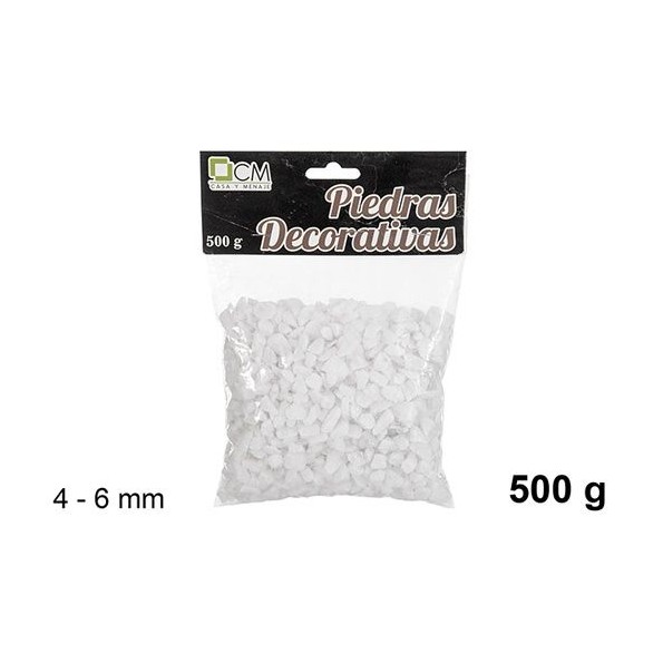 PIEDRA DECORATIVA BLANCA 4-6mm(500 g)