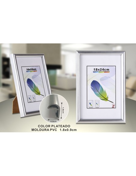 PORTAFOTO PLATA PVC-601 18*24CM(12/24)