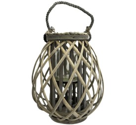 PORTAVELA VASO CRISTAL MADRID GRIS 40CM