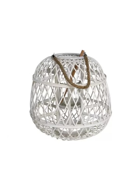 PORTAVELAS BLANCO VASO CRISTAL BLITZEN 3