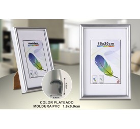 PORTAFOTO PLATA PVC-601 15*20CM(12/36)