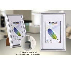 PORTAFOTO PLATA PVC-601 13*18CM(12/48)