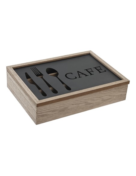 CUBERTERO MDF METAL 25X18X6 MARRON