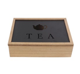 CAJA MDF METAL 24X16X7 MARRON