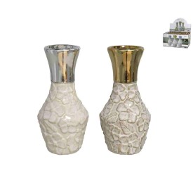 JARRON LUGO 6,5X15CM GRES ORO/PLATA SURTIDO