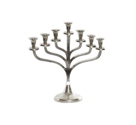 CANDELABRO ALUMINIO 38X10X38 7 VELAS PLATEADO