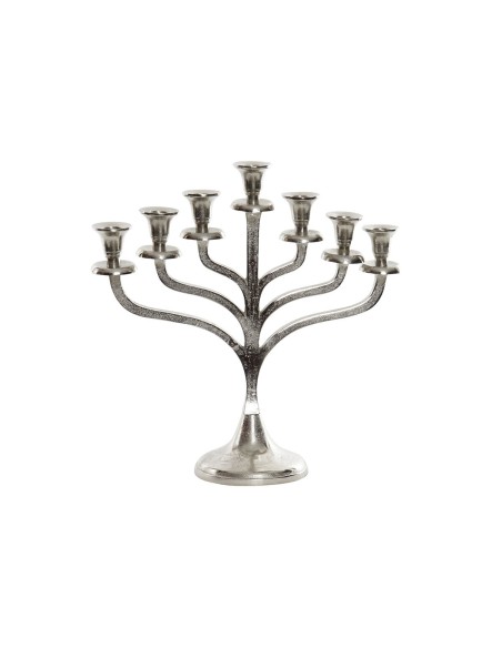 CANDELABRO ALUMINIO 38X10X38 7 VELAS PLATEADO CANDELABRO ALUMINIO 38X10X38 7 VELAS PLATEADO
