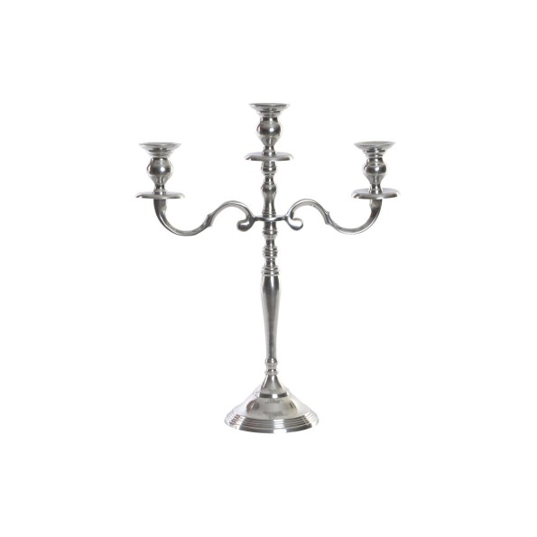 CANDELABRO ALUMINIO 34X12X41 3 VELAS CROMADO