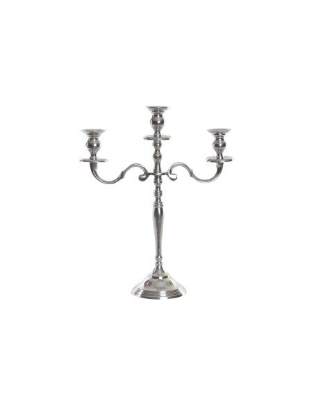 CANDELABRO ALUMINIO 34X12X41 3 VELAS CROMADO
