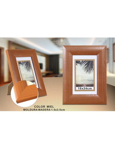 PORTAFOTO MADERA DM-803 18X24CM(12/24)