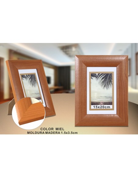 PORTAFOTO MADERA DM-803 15X20CM(24/48)