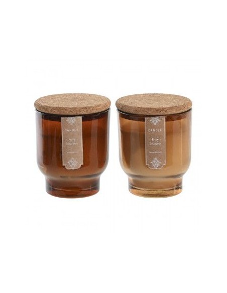 VELA CERA 7X7X9 120 GR, CON TAPA 2 SURTIDO