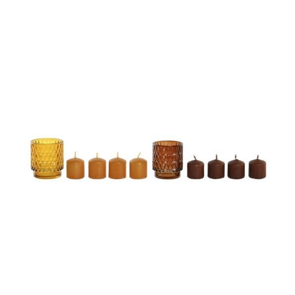 VELA SET 4 CERA CRISTAL 7X7X8 36 GR, 2 SURT.