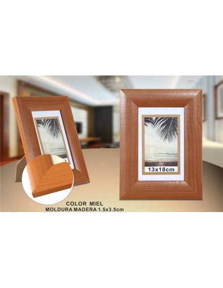 PORTAFOTO MADERA DM-803 13X18CM(24/48)